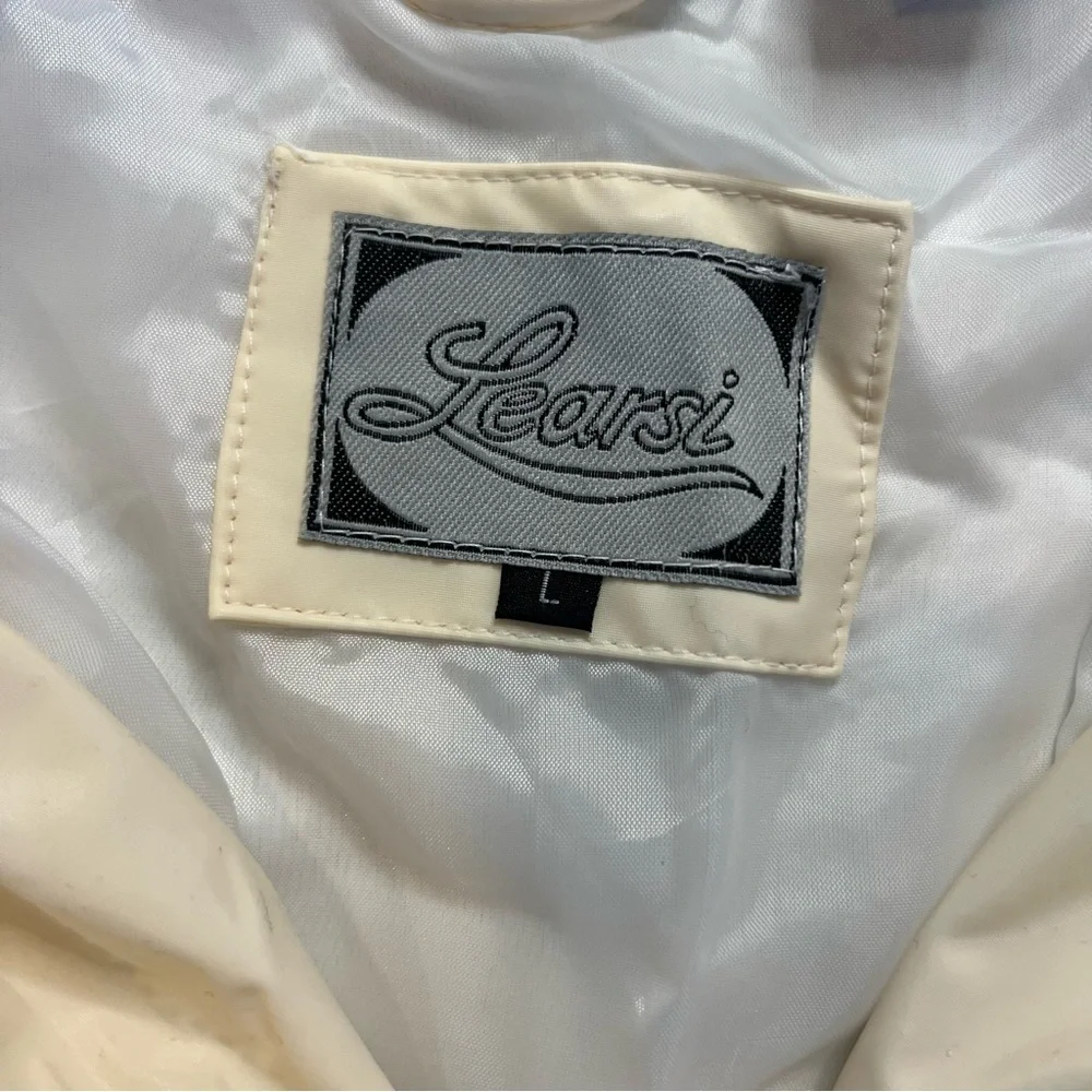 Vintage 80s Learsi Women’s Bomber Jacket in Cream